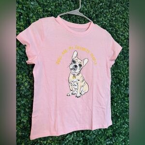 Cute Pink French Bulldog Tee for Kids